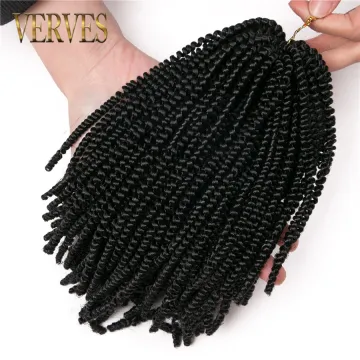 Wholesale 8 inch 50 strands/pack black Synthetic curly Crochet Hair Extension For African Braids Nubian Twist Crochet Braids