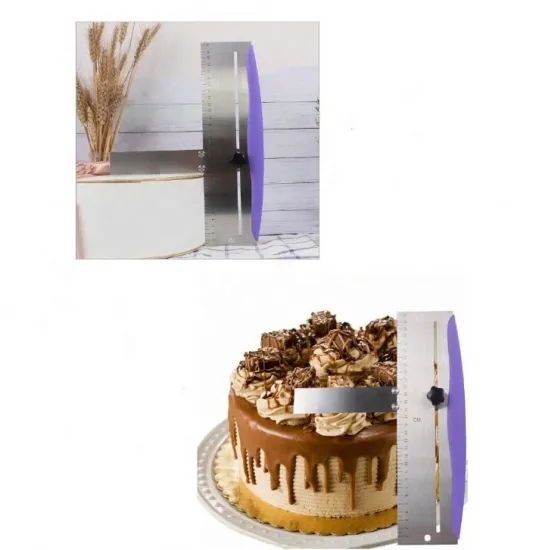 Adjustable Cake Scraper and Fondant Spatula Set: Essential Bakeware for Smooth Edges and DIY Decorating