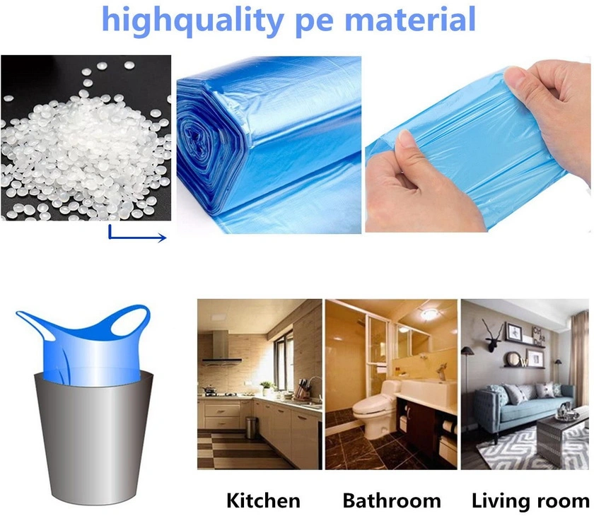 Colorful Clear Plastic Merchandise Environmentally Friendly Bin Bags