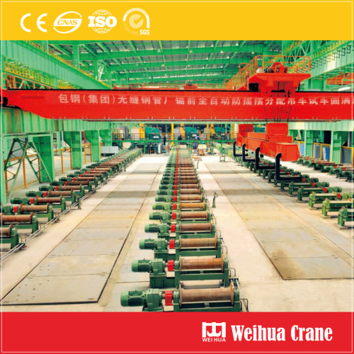 Overhead Crane untuk Penanganan Pipa Baja