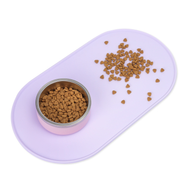 Portable Waterproof Silicone Pet Bowl Mat with Anti-Overflow Design and Nonslip Pads