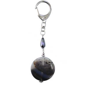 Natural Gemstone Agate Keychain