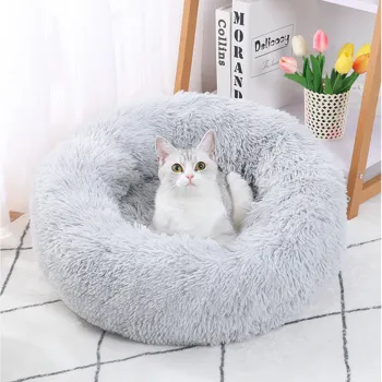 2022 Luxury Sofa Cover & Pet Beds: Customizable, Donut Design, Pet Cave, Ultra-Soft, Washable Nest Mats for Cats and Dogs