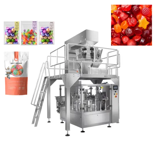 Automatic Pre-made Rotary Doypack Bag and Premade Pouch Packing Machine for Rice Packaging