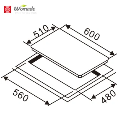 Built-In Gas Hob Hotpoint 4 Burners 60cm SS
