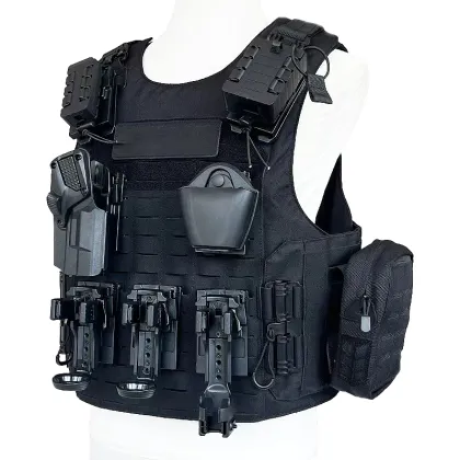 Elite Plate Carrier: Durable Quick Draw Tactical Vest with MOLLE System and Mag Pouches