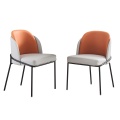 Silla de comedor interior ergonómica con PU de doble tono