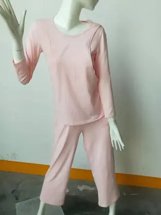 95% Cotton + 5% spandex  half sleeve pajamas