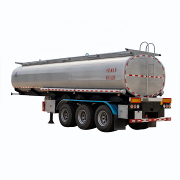 Silvery 336,000 Liter Three Axle Liquid Semic trailer Semi-Trucking Vehicles
