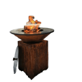 Outdoor Holz Kraftstoff antiker rostiger Kamin BBQ