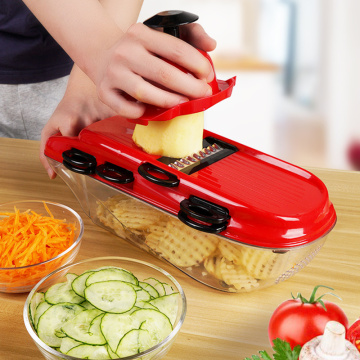 10pcs / Set Manual Potato Slicer Vegetable Fruit Fruit Stainless Steel Mandoline Onion Peeler Carrot Grater Dicer Kitchen Tools