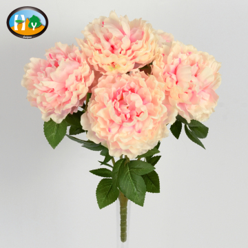 New style hot sale bush peony artificial flower real touch peony flower wholesale