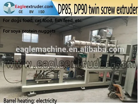 Jinan Eagle various kibble pet cat food and dog food pellet twin screw extruder machine