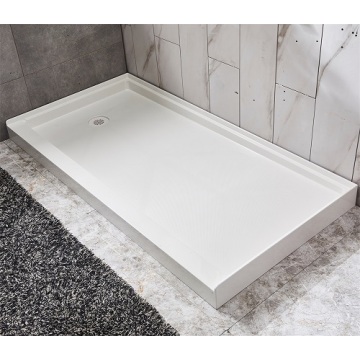 Plateau de douche de douche de 56 pouces plateau de douche SMC Plateau quadrant avec débordement