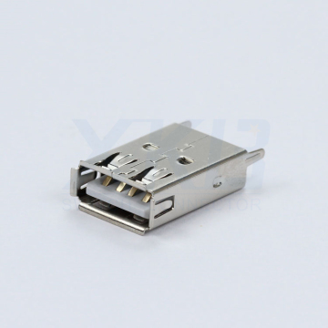 Extended female USB A female vertical length 20.5MM soldering plate USB 2.0 connector