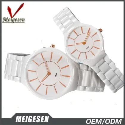 New watch Sapphire glass real ceramic round shape couple ceramic watch