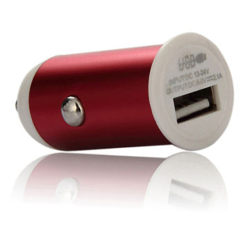 5v 2.1a Oem Usb Car Chargers 51 * 23mm , Red Universal Mini Auto Adapter Car Charger