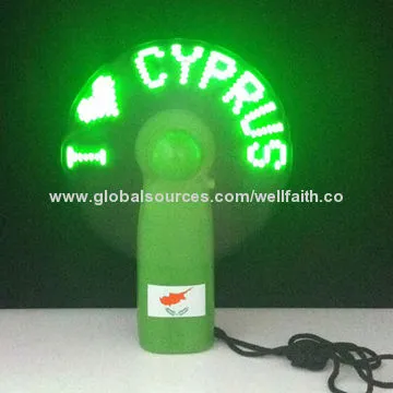 LED Handheld Flashing Fan with Customized Message