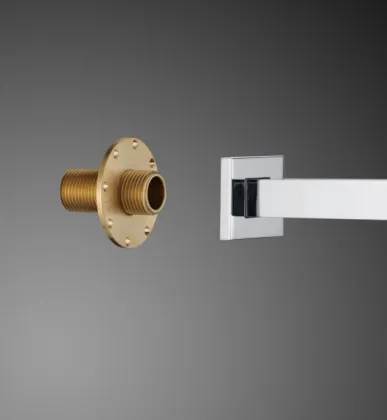 L Shaped Square Brass Shower Arm