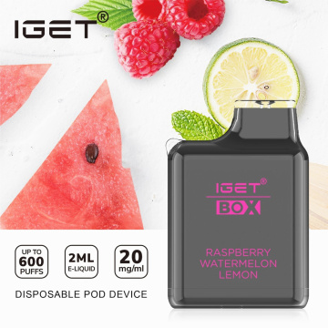 EU TPD IGET 상자 일회용 vape 600 퍼프