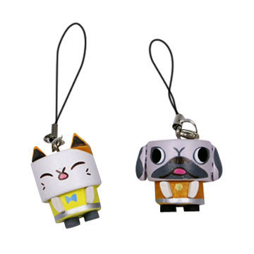 Wooden Cartoon Dog Keychains, Customized Designs are Accepted