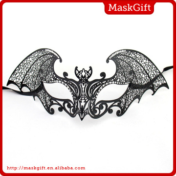 Halloween Masks Design~ Venetian Bat Style Solid Black Laser Cut Masquerade Party Masks MG003-BK