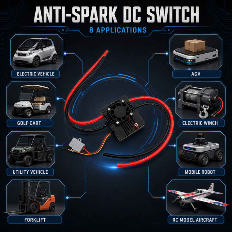Anti-spark Switch 150A Anti Spark Module with Aluminum Base for Robot/Car/Boat