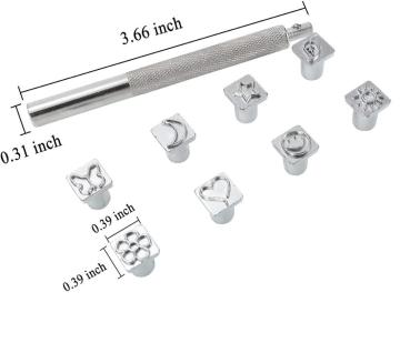 Alloy Steel Pattern Stamps Punch Set for DIY Leather Craft and Saddle Making (8pcs)