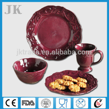 16pcs for 4 person ceramic porcelain dinnerware wholesale