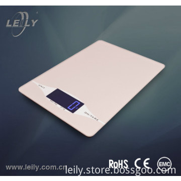 Leily digital square kitchen scale with large LCD display