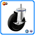 Roda plastik Thread Thread Casters dengan Brek Side