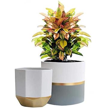Planteurs de jardin en pot à fleurs en céramique blanche