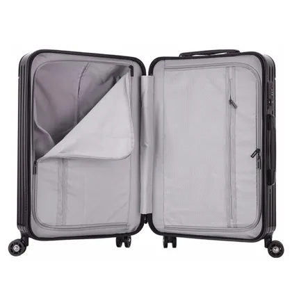 Aluminum frame travel zipper suitcase
