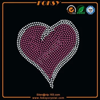 I Love you rhinestone Heart transfer wholesale