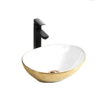 Handcrafted Gold Bathroom Sinks Copper Counter Basin