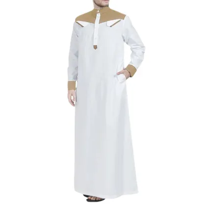 Wholesale Islamic Muslim Clothing: 2024 Latest Ethnic Thobe for Men