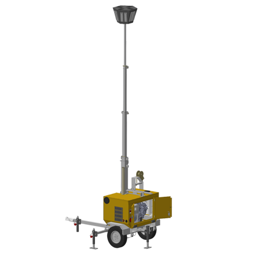 Tragbarer 7 m Teleskoper Mast Mobile Light Tower