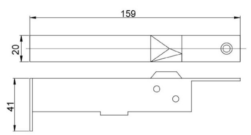 Self-closing concealed latch product structure diagram