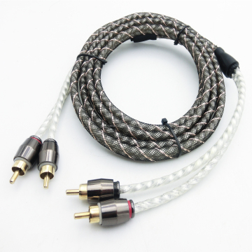 High-Quality Manufacturer Micro USB to RCA Cable with Ground Connector for Car Audio Firewire Stinger