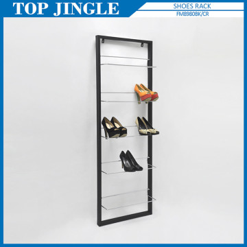 Modern Wall Mounted Metal Black 5 tier Shoe Rack