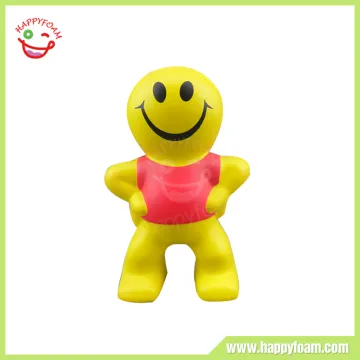 Promotional Colored PU Smiley Man Stress Toy for Promotional Gifts