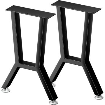 רגלי שולחן מתכת טרפז 16 אינץ' לספסל