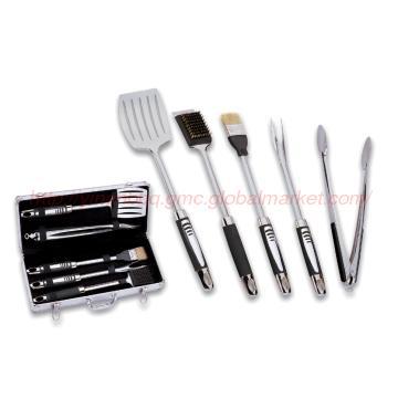 5pcs Deluxe BBQ Tools Set In TPR Handle