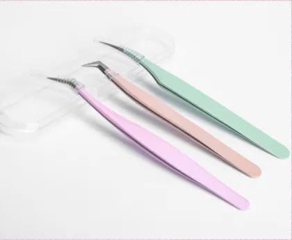 Premium Eyelash Care Tools: Vibrant Colorful Eyelash Tweezers, Curler, and Graft Clip