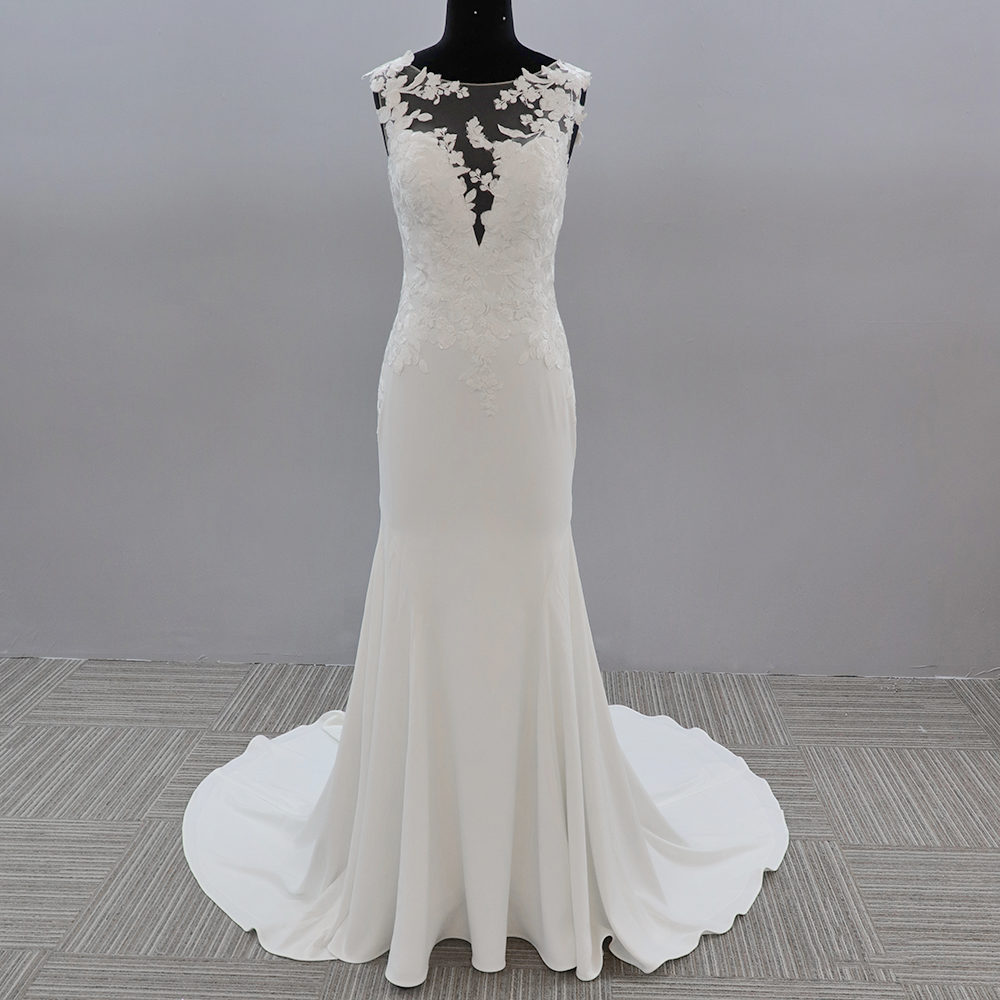 Super Long Applique Sweetheart Mermaid luxury wedding gowns dresses bridal