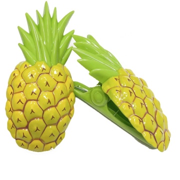 Beach Towel Clips for Chairs and Pool Fences - Pineapple Ice Cream Design