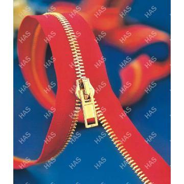 #5 shiny gold zipper with DA slider