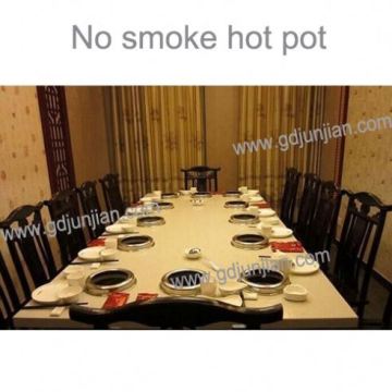 Commercial Electric Circular Quartz Stone Hot Pot Dining Table