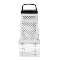 Kitchen Stainless Steel 4 Sided Blades Cheese Vegetables Grater Carrot Cucumber Slicer Cutter Box Container Black/White Random