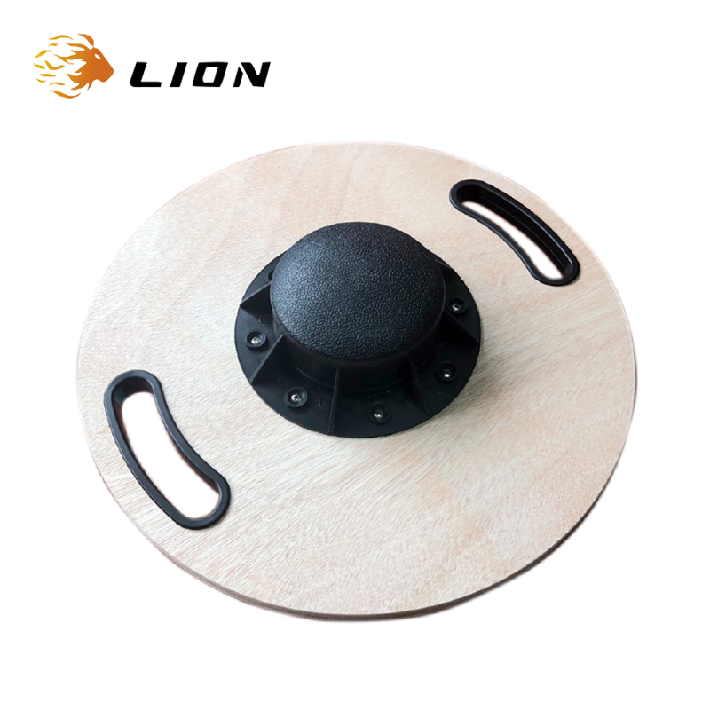 Fitness Wooden Anti Slip Surface Balance Board Equipments With Handshake Hole